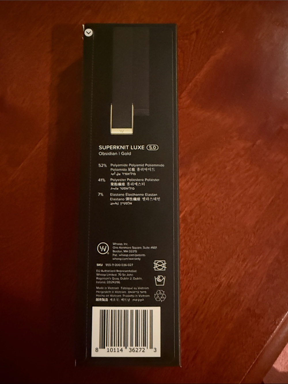 WHOOP SuperKnit Luxe 5.0 Band - Obsidian/Gold